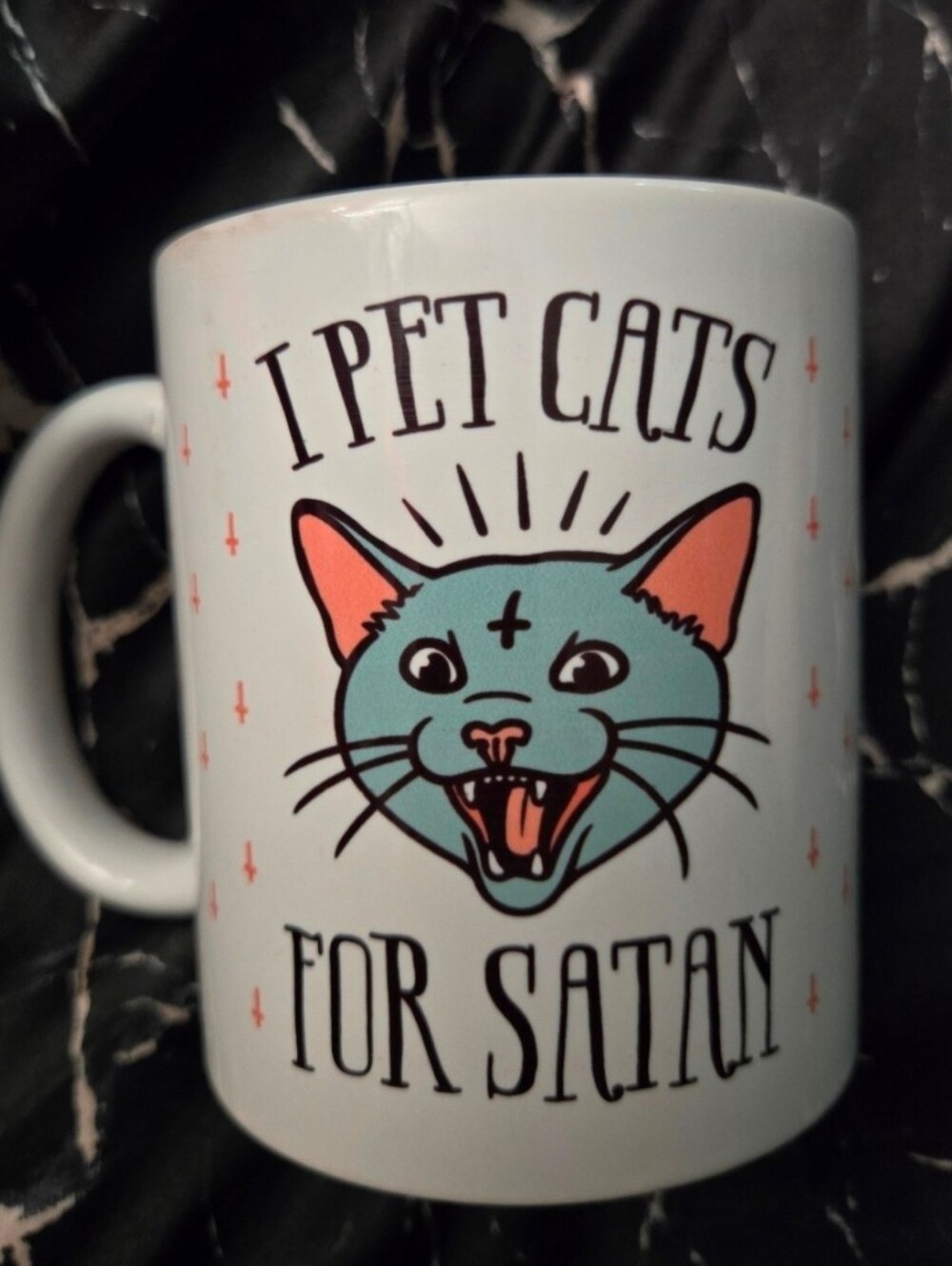 GUC Lookhuman "I Pet Cats For Satan" Mug